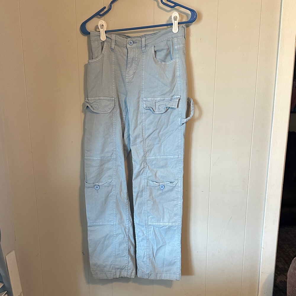 Women size 5 Light Blue Cargo Pants